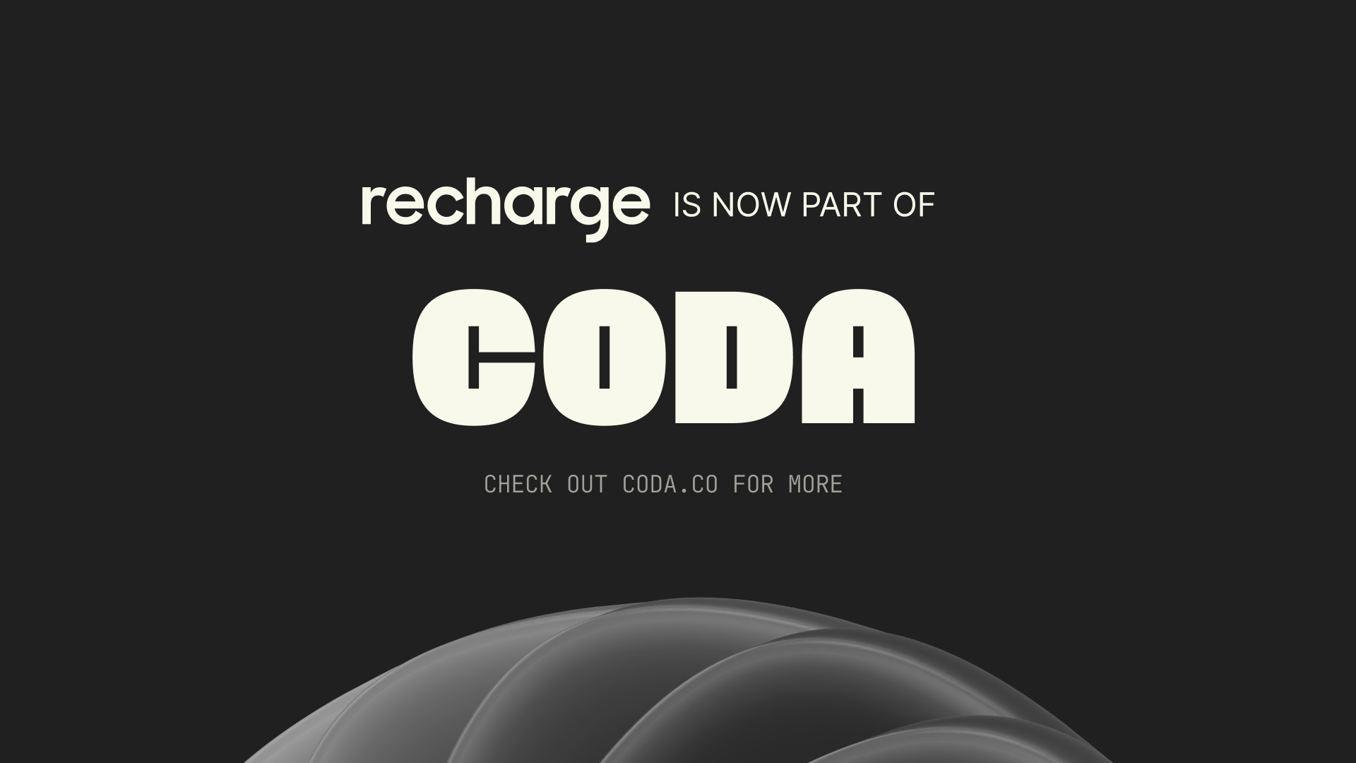 Recharge is now part of Coda
